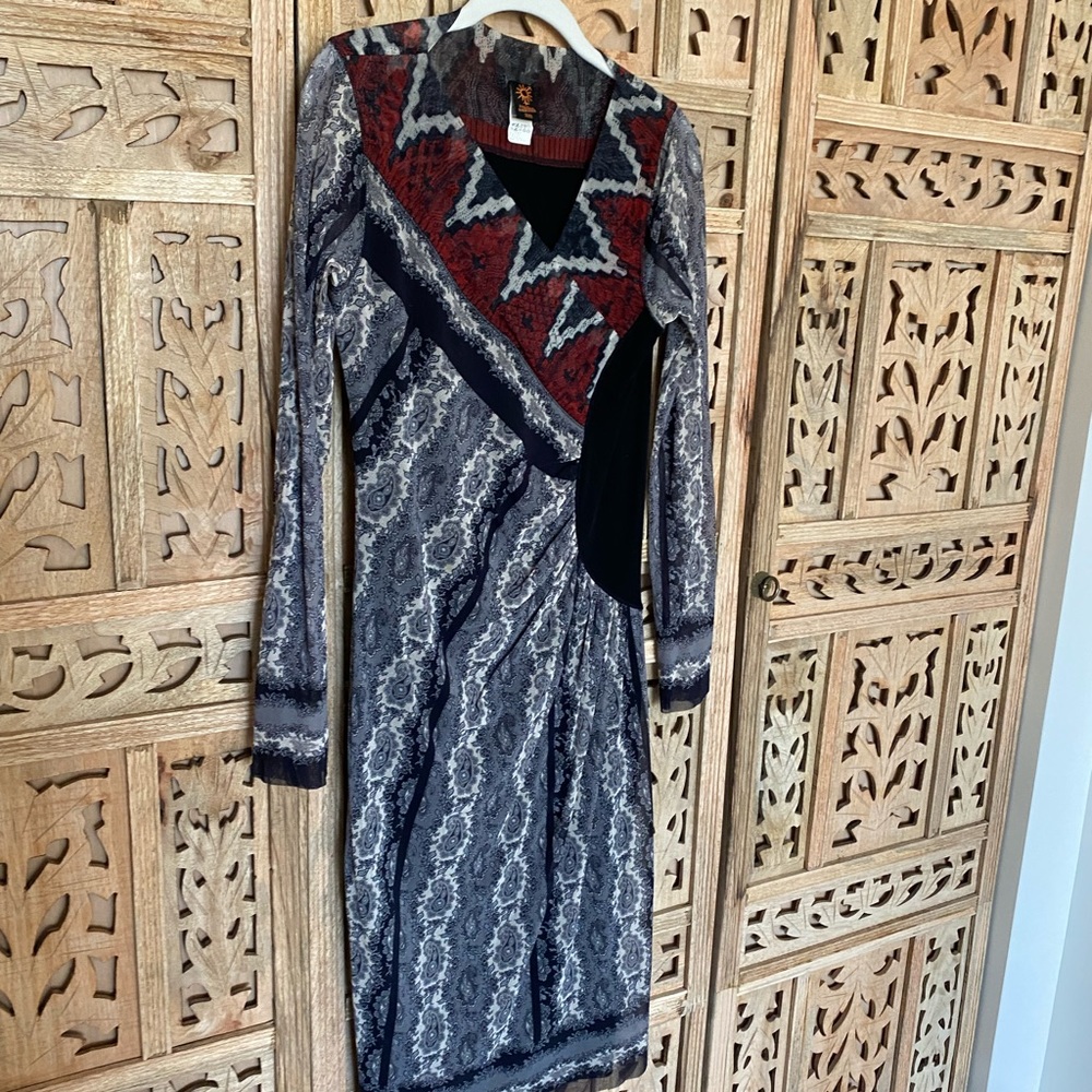 JEAN PAUL GAULTIER  Soleil  Black, Grey, Ivory, Maroon Figure flattering